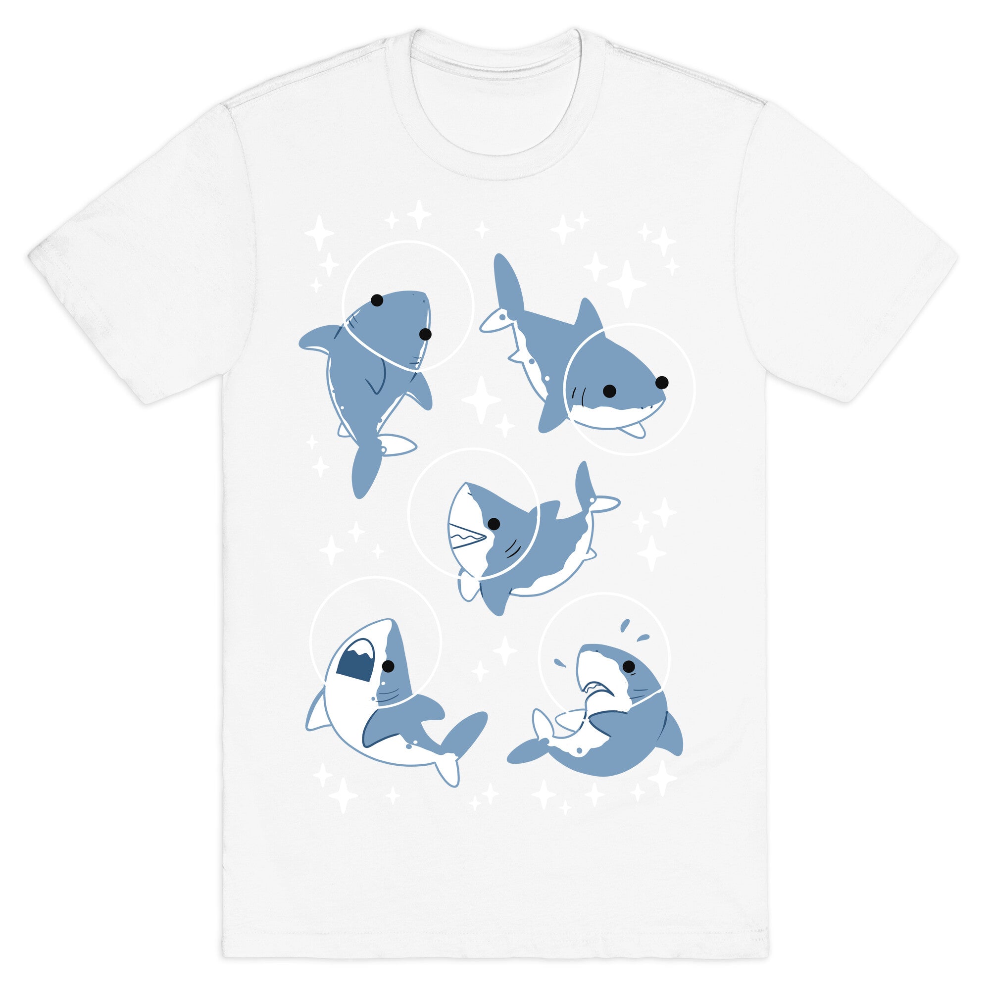 Space Shark Pattern T-Shirt